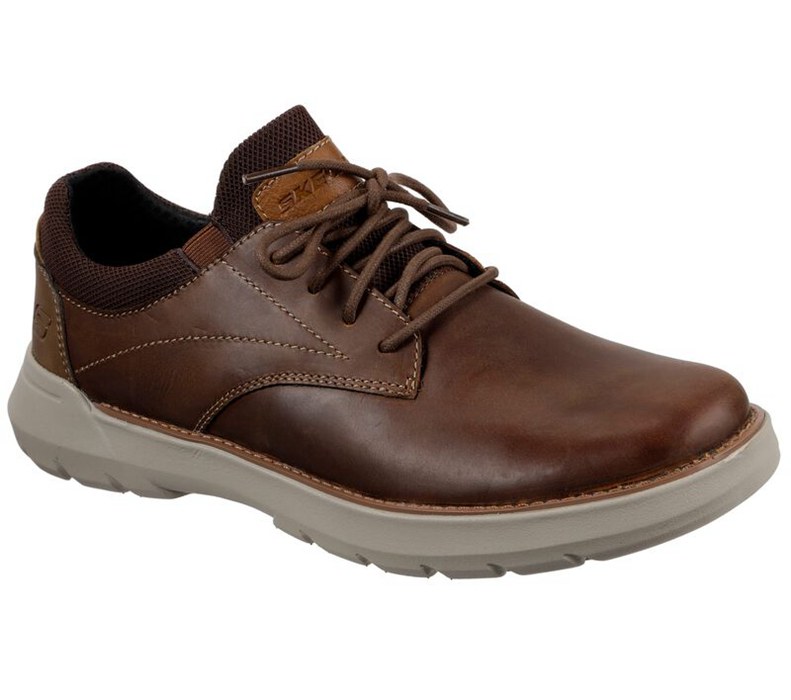 Skechers Relaxed Fit: Doveno - Vander - Mens Lace Up Shoes Brown [AU-UQ8529]